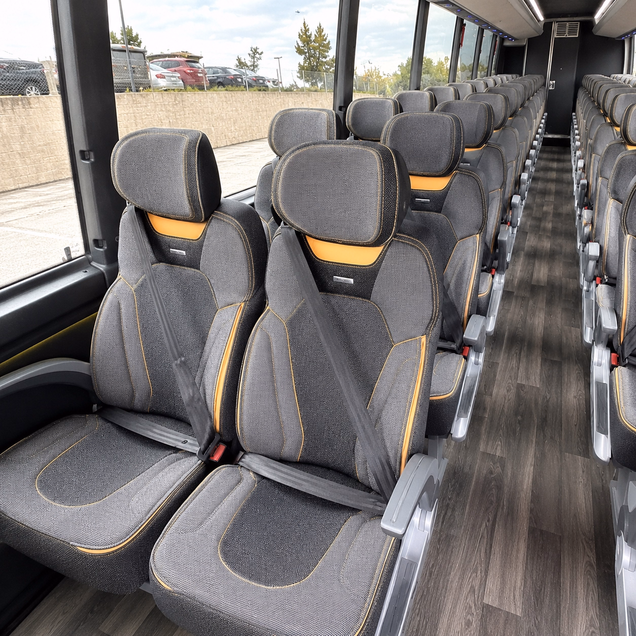 livonia charter bus rental interior