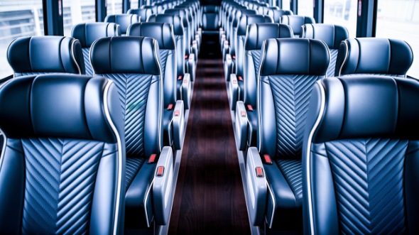 50 passenger charter bus inside southfield