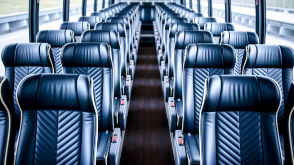 54 passenger charter bus inside southfield