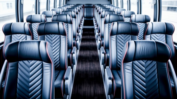 55 passenger charter bus inside southfield