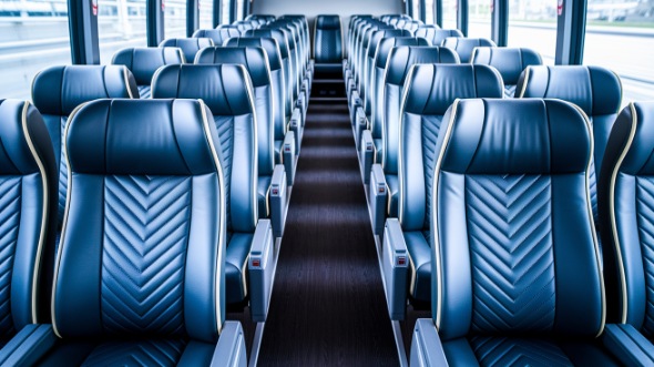56 passenger charter bus inside southfield