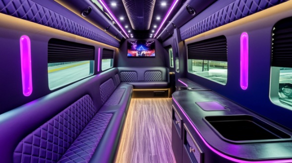 party bus rental interior southfield