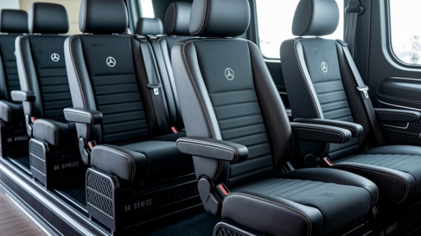 sprinter van with driver inside